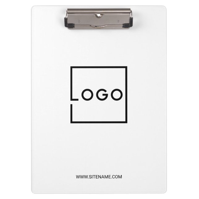 Custom Business Logo with Custom Text Clipboard (Front)