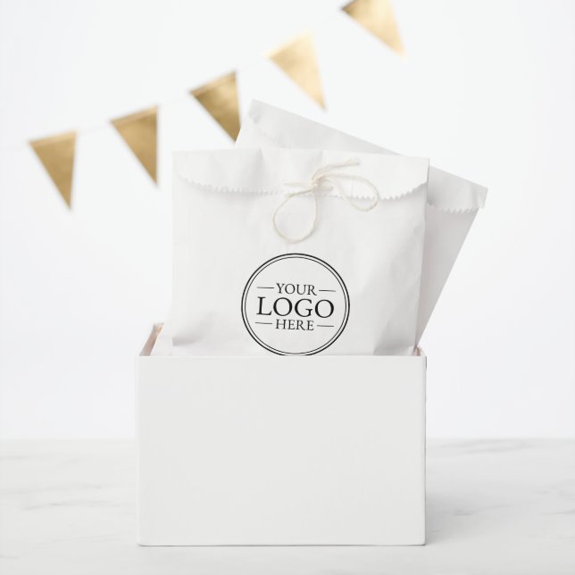 Custom Business Logo with Custom Text Favor Bag (Party)