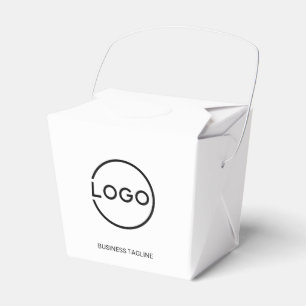 Custom Business Logo with Custom Text Favor Boxes