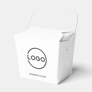 Custom Business Logo with Custom Text Favor Boxes