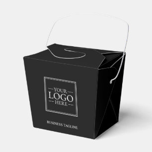 Custom Business Logo with Custom Text Favor Boxes