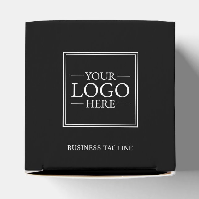 Custom Business Logo with Custom Text Favor Boxes (Top)