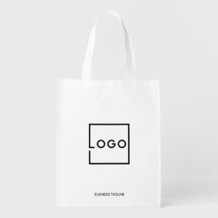 Custom Business Logo with Custom Text  Grocery Bag