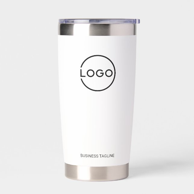 Custom Business Logo with Custom Text Insulated Tumbler (Left)