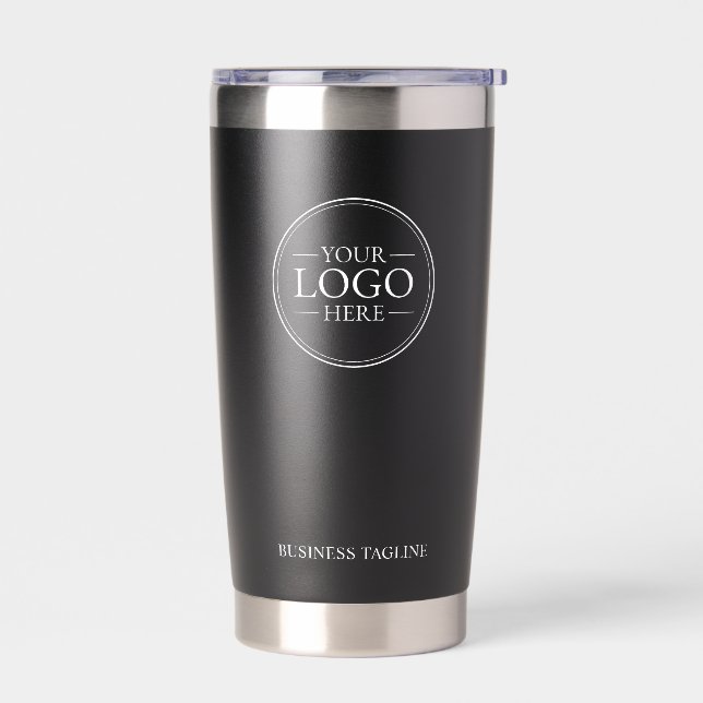Custom Business Logo with Custom Text Insulated Tumbler (Left)