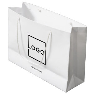 Custom Business Logo with Custom Text Large Gift Bag