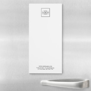 Custom Business Logo with Custom Text Magnetic Notepad