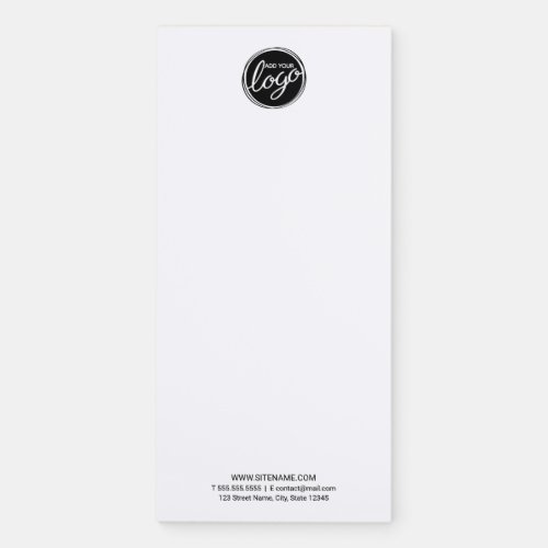 Custom Business Logo with Custom Text Magnetic Notepad