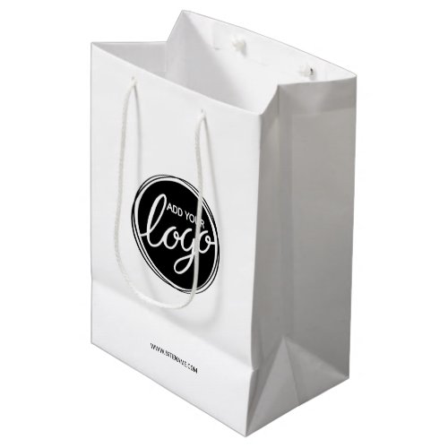 Custom Business Logo with Custom Text Medium Gift Bag
