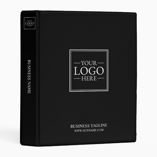 Custom Business Logo with Custom Text Mini Binder (Front/Spine)