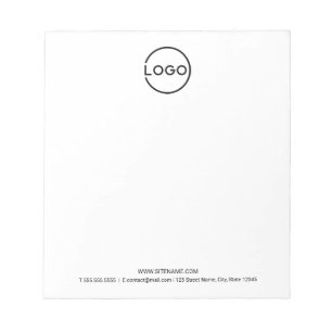 Custom Business Logo with Custom Text Notepad