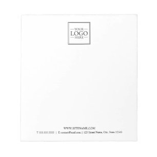 Custom Business Logo with Custom Text Notepad