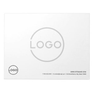 Custom Business Logo with Custom Text Notepad