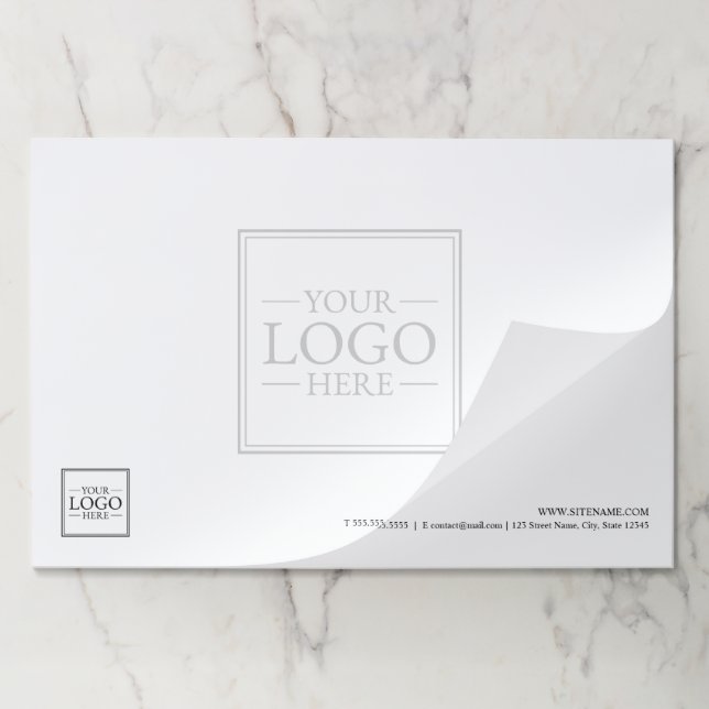 Custom Business Logo with Custom Text Paper Pad (Folded)