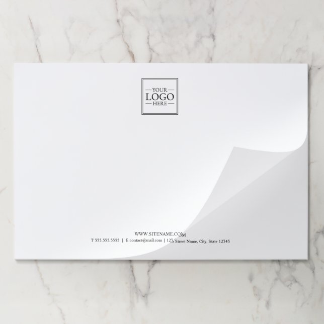 Custom Business Logo with Custom Text Paper Pad (Folded)