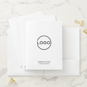 Custom Business Logo with Custom Text Pocket Folder