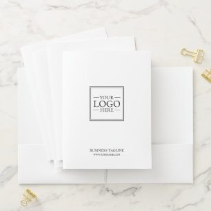 Custom Business Logo with Custom Text Pocket Folder
