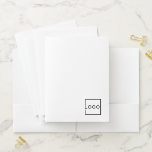 Custom Business Logo with Custom Text Pocket Folder