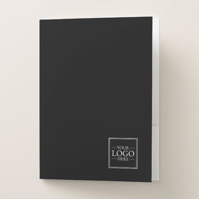 Custom Business Logo with Custom Text Pocket Folder (Front)