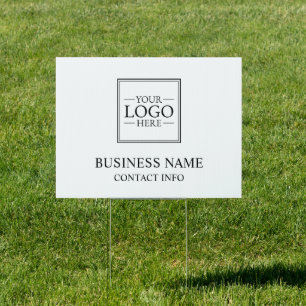 Custom Business Logo with Custom Text Sign
