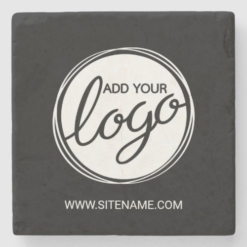 Custom Business Logo with Custom Text Stone Coaster