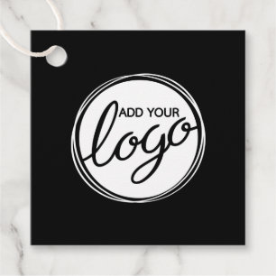 Custom Business Logo with Custom Text Thank You Fa Favor Tags