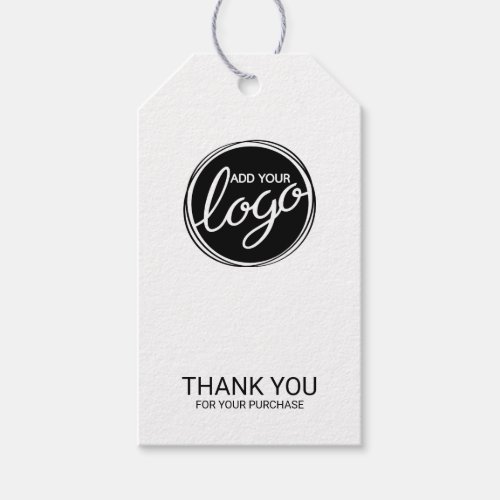 Custom Business Logo with Custom Text Thank You Gift Tags