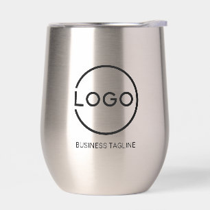 Custom Business Logo with Custom Text Thermal Wine Tumbler