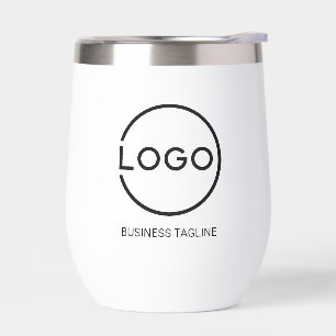 Custom Business Logo with Custom Text Thermal Wine Tumbler