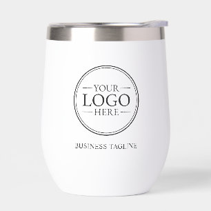 Custom Business Logo with Custom Text Thermal Wine Tumbler
