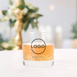 Custom Business Logo with Custom Text Whiskey Glass
