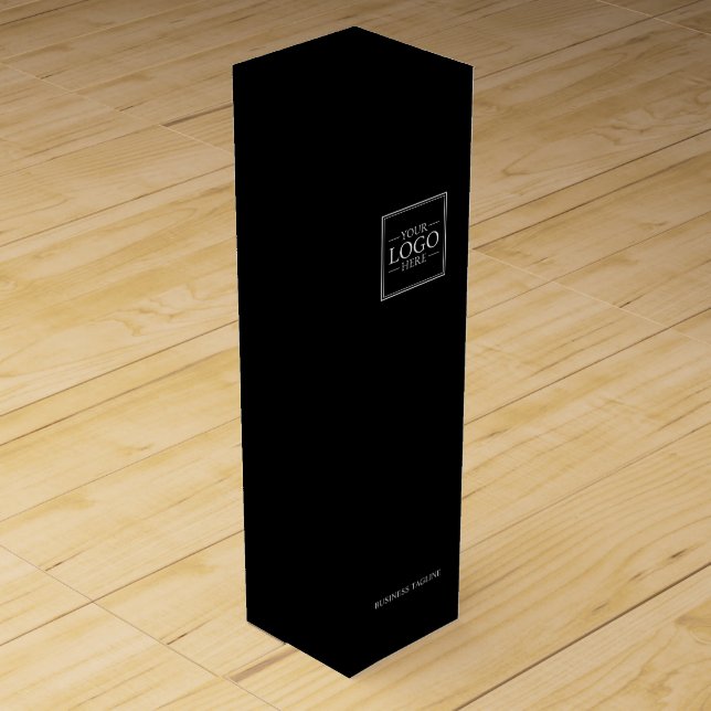 Custom Business Logo with Custom Text Wine Box (Front)