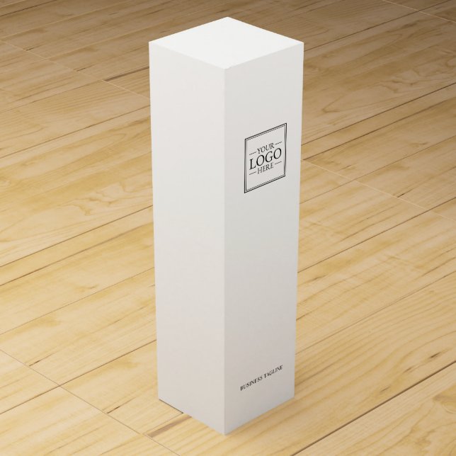 Custom Business Logo with Custom Text Wine Box (Front)