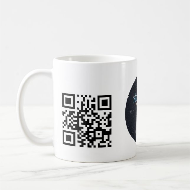 Custom Business Logo with QR code  Coffee Mug (Left)
