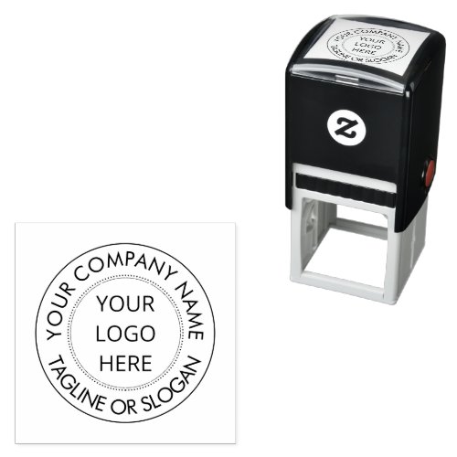 Custom Business Logo With Tagline Self_inking Stamp