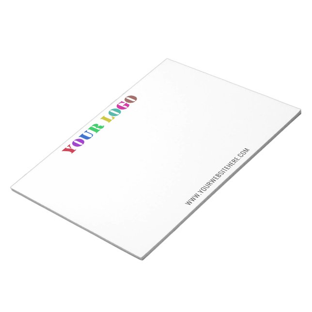 Custom Business Logo Your Branded Notepad Template (Angled)