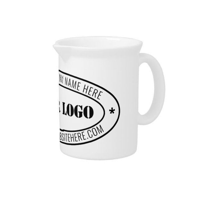 Custom Business Logo Your Company Beverage Pitcher (Right)