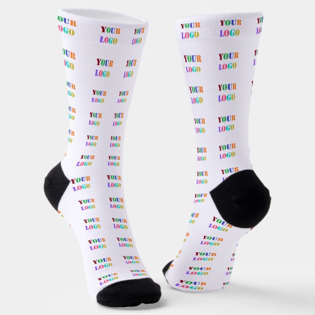 Custom Business Logo Your Company Socks (Angled)