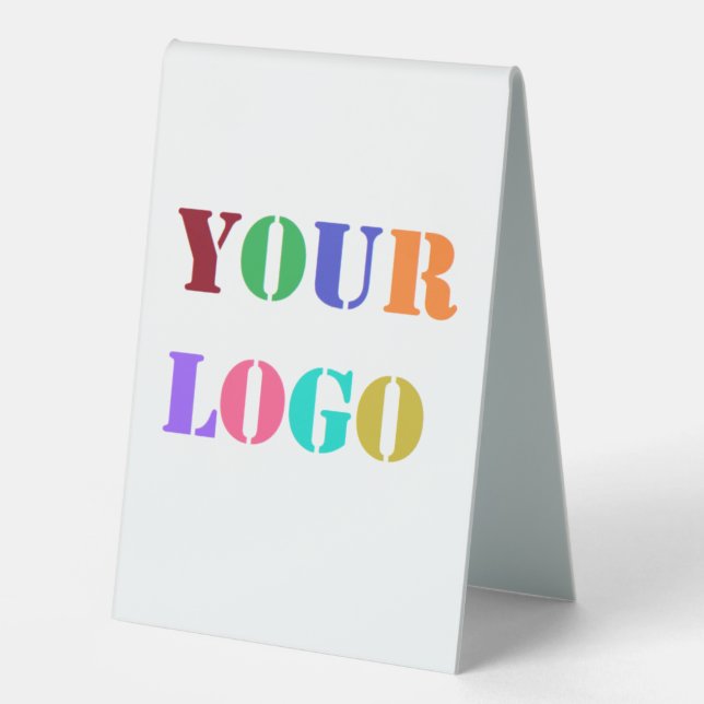 Custom Business Logo Your Company Table Tent Sign (Front)