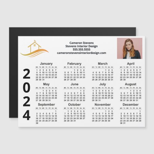 Custom Business Marketing 2024 Calendar Magnet