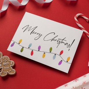Custom Business Merry Christmas Holiday Lights Card