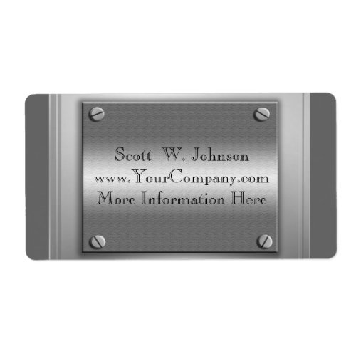 Custom Business Metal Look Labels