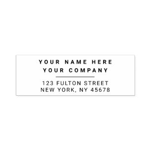 Custom Business Minimalist Return Address Self-inking Stamp