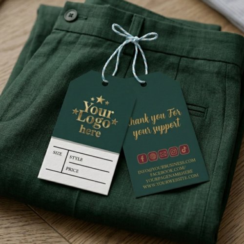 Custom Business Modern logo Price Hang Branding  Gift Tags