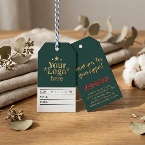 Custom Business Modern logo Price Hang Branding Gift Tags