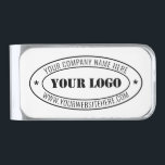 Custom Business Money Clip Company Logo Name Info<br><div class="desc">Custom Business Logo Company Stamp - Personalized Website - Text Promotional Professional Customizable Stamp Gift - Add Your Logo - Image / Name - Company / Website - Information - Resize and move or remove and add elements / text with customization tool. Choose / add your color !</div>