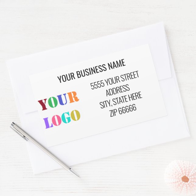 Custom Business Name Address Labels with Logo (Envelope)