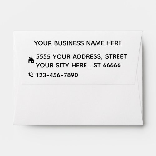 Custom Business Name Address Phone Info Envelope