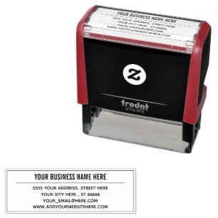 Custom Business Name Address Self-inking Stamp