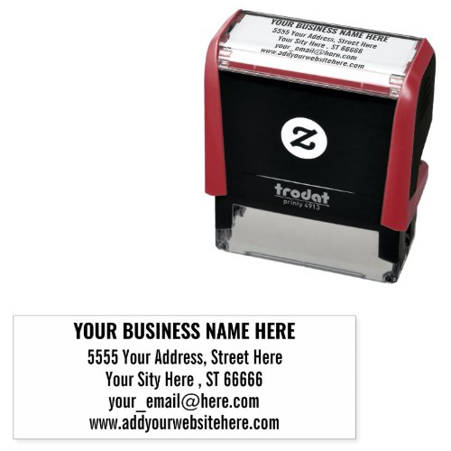 Custom Business Name Address Wibsite E_mail Stamp